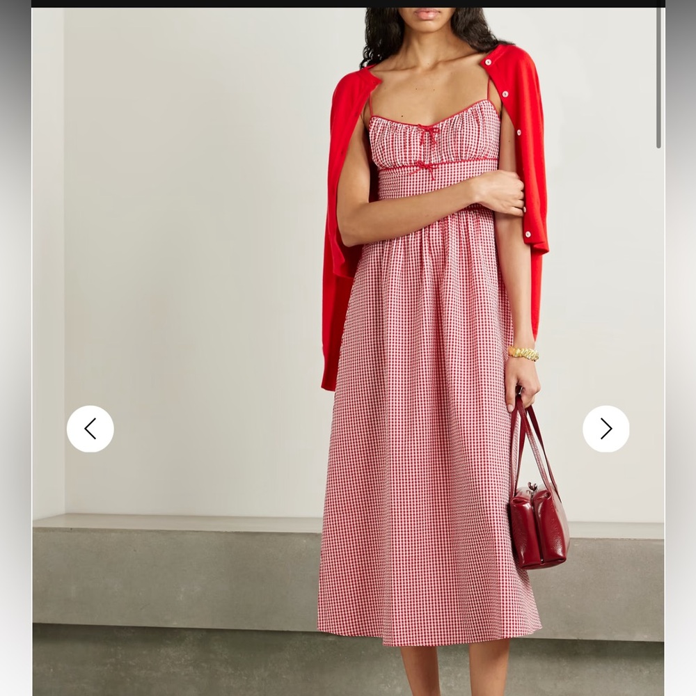 Doen Red and White Gingham Dress